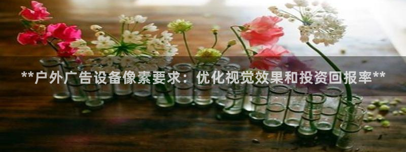 杏宇官方平台官网下载：**户外广告设备像素要求：优化视觉效果和投资回报率**