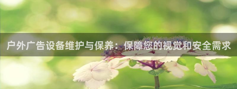 杏宇平台代理：户外广告设备维护与保养：保障您的视觉和安全需求