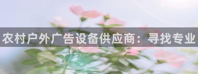 杏宇官方平台官网：农村户外广告设备供应商