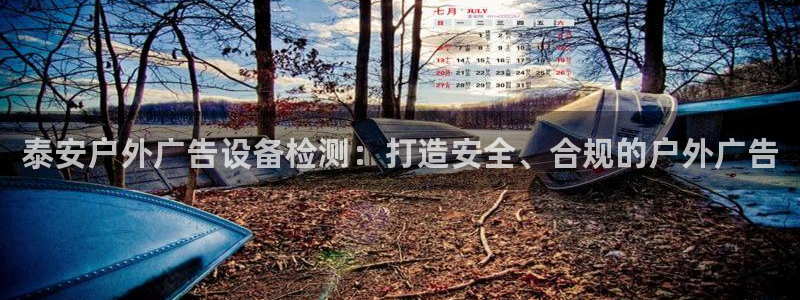 杏宇平台是什么：泰安户外广告设备检测：打